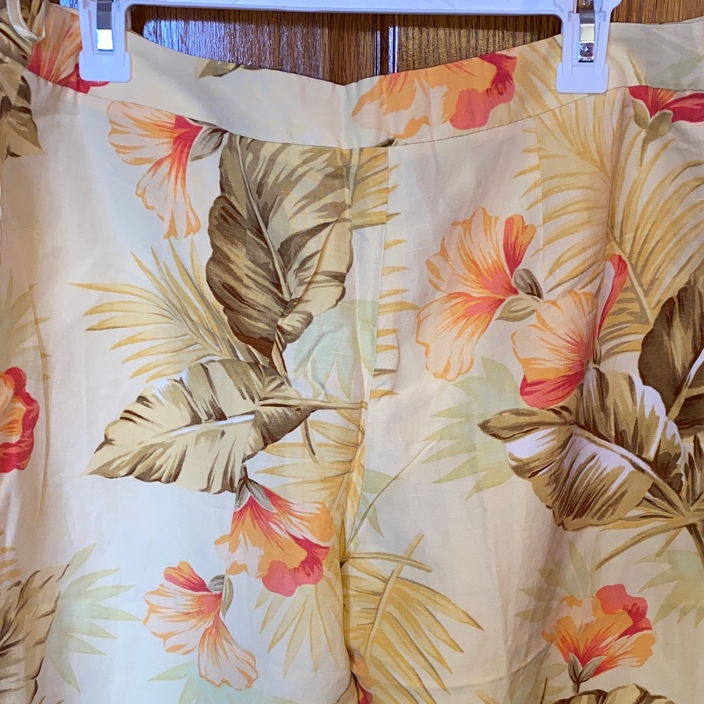 Talbots Floral Print Pants in Yellow and Orange - Picture 5 of 7